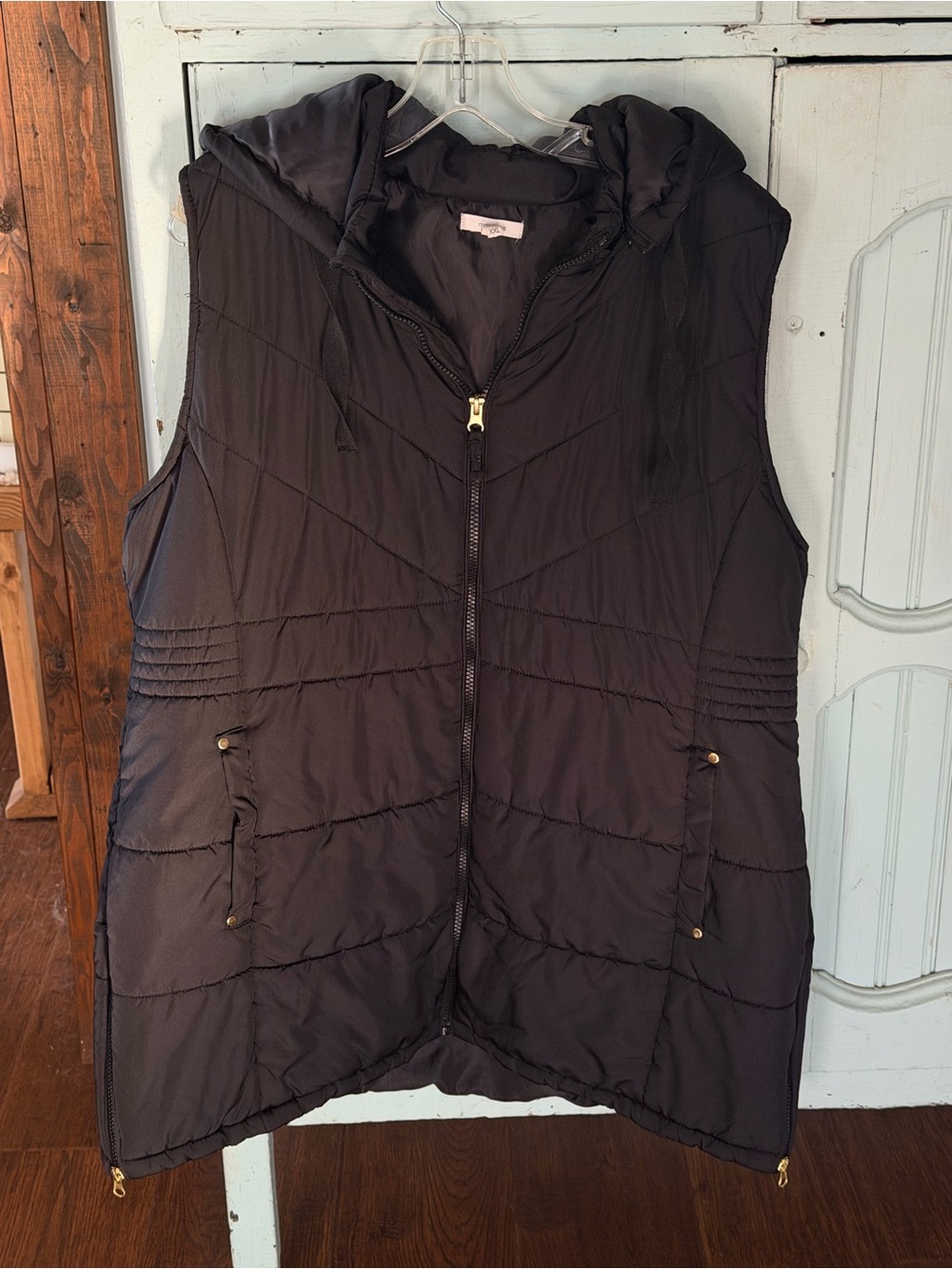 Maurices Black Quilted Hooded Puffer Vest